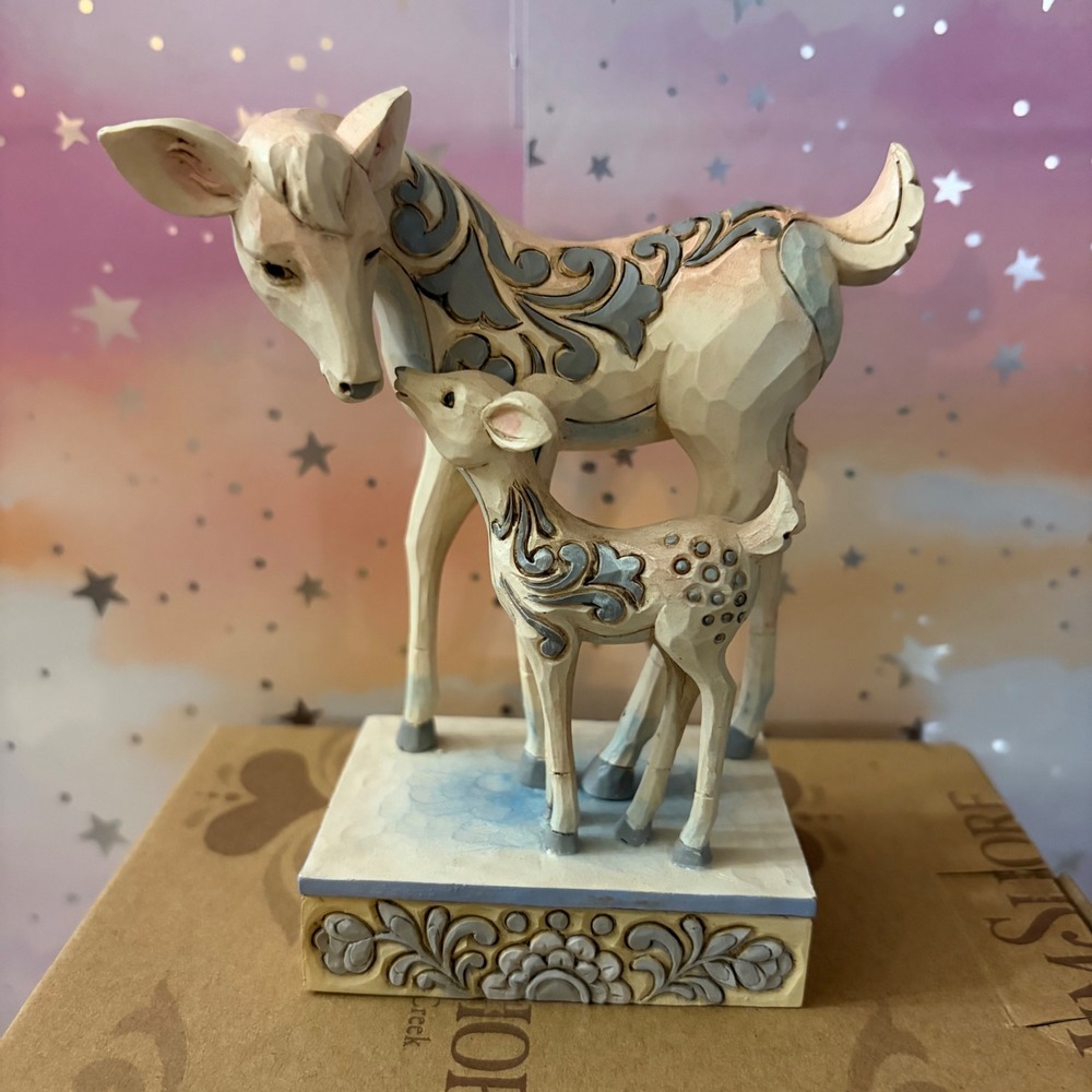 Jim Shore Heartwood Creek Deerly Devoted Doe and Fawn Figurine 4053691